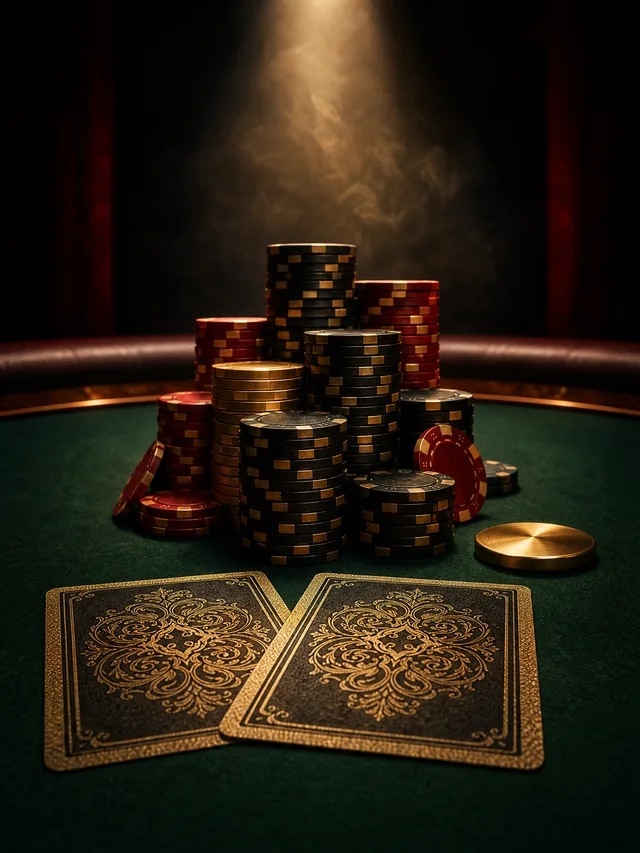 Ilustrasi permainan Texas Hold'em Poker - Poker